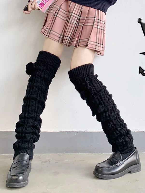 1 pair of extended sock sleeves 70CM long tube sock sleeves extended ball sock sleeves JK girls' style sock sleeve - Image 2